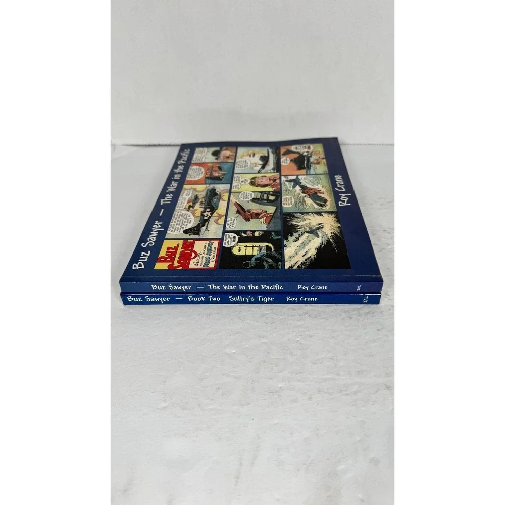 Buz‎ Sawyer 2 Book Lot War in Pacific Sultry's Tiger Roy Crane Comic Strip